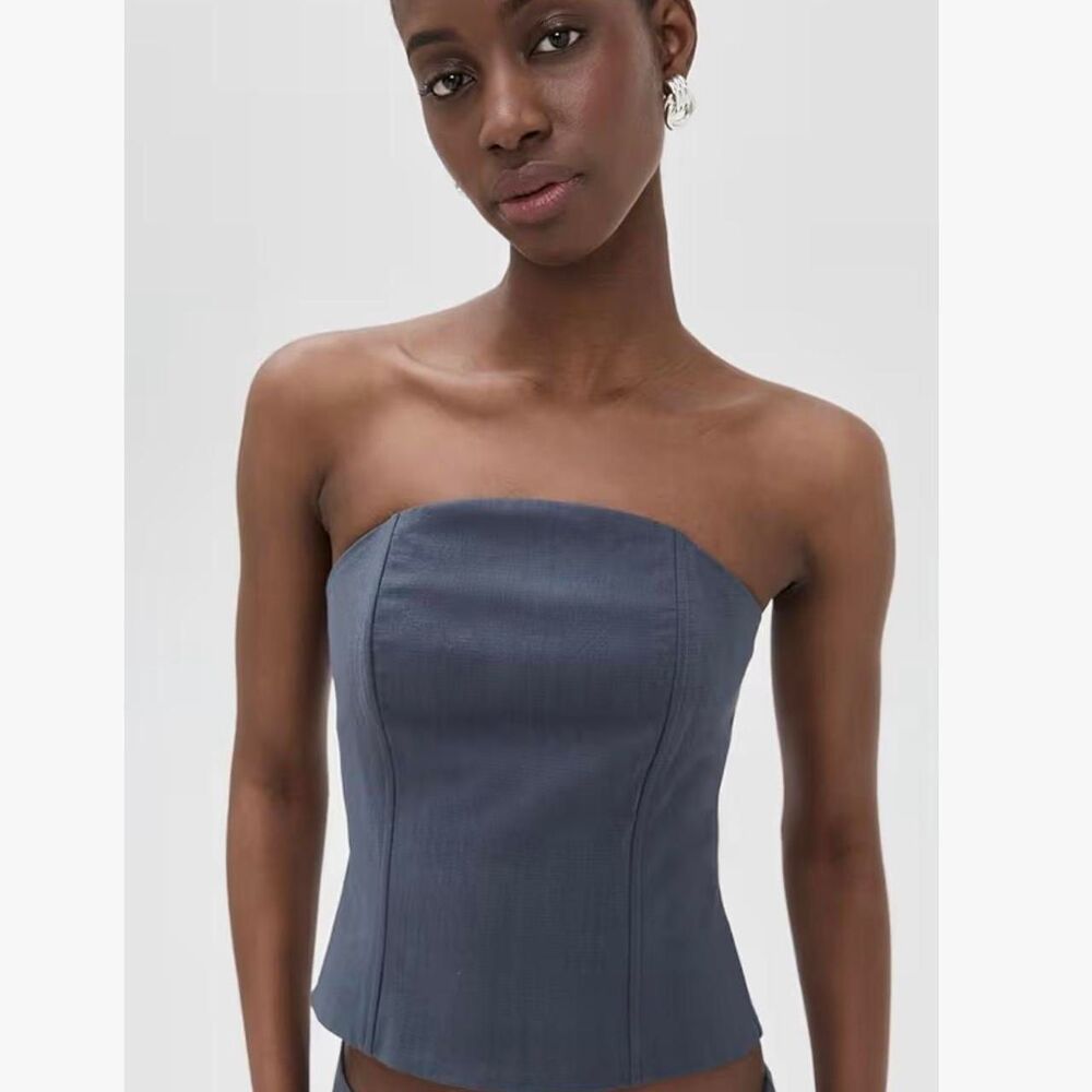 Lioness Women's Blue and Grey Corset - Picture 2 of 7